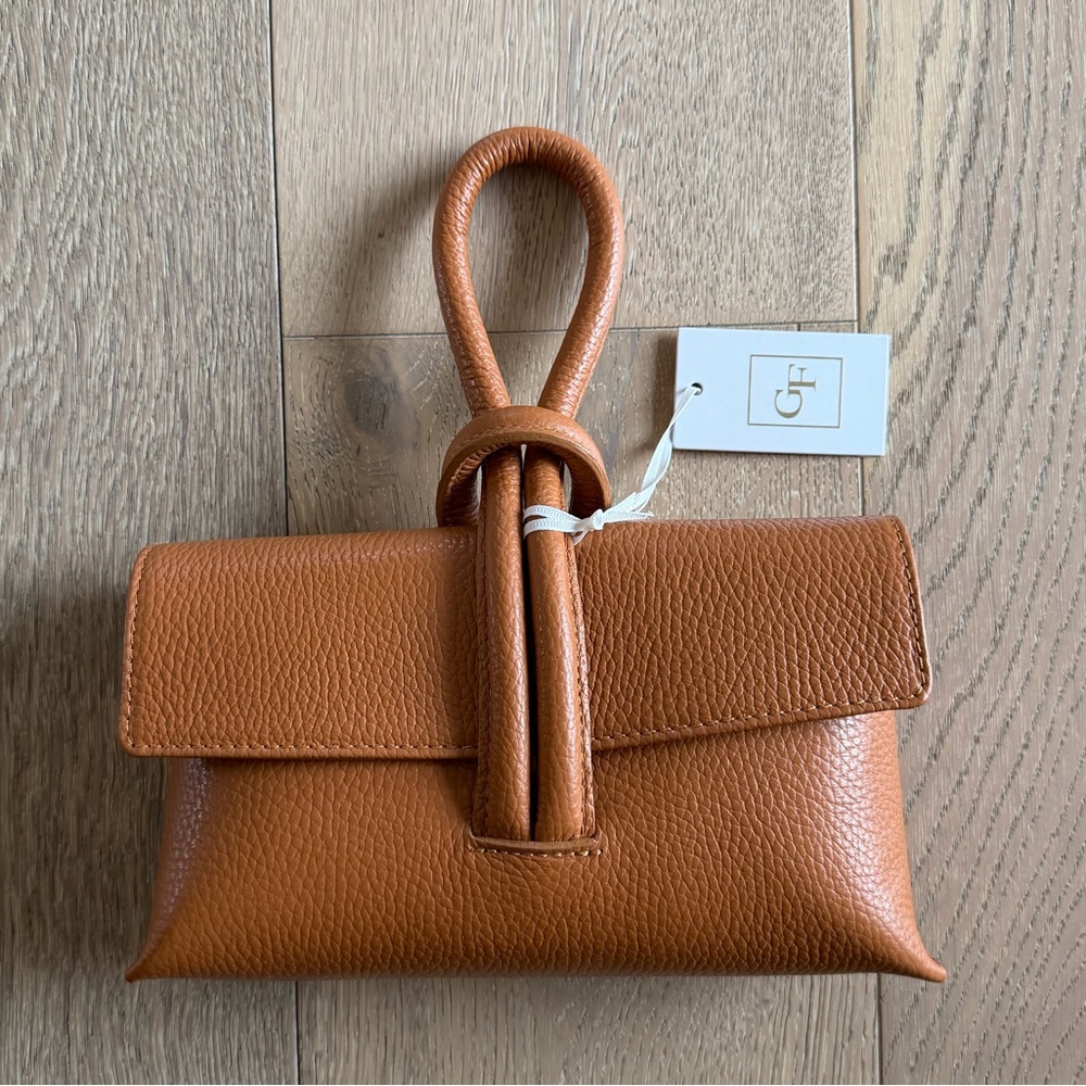 German Fuentes GF Camel Leather Wristlet Handbag - Picture 5 of 14